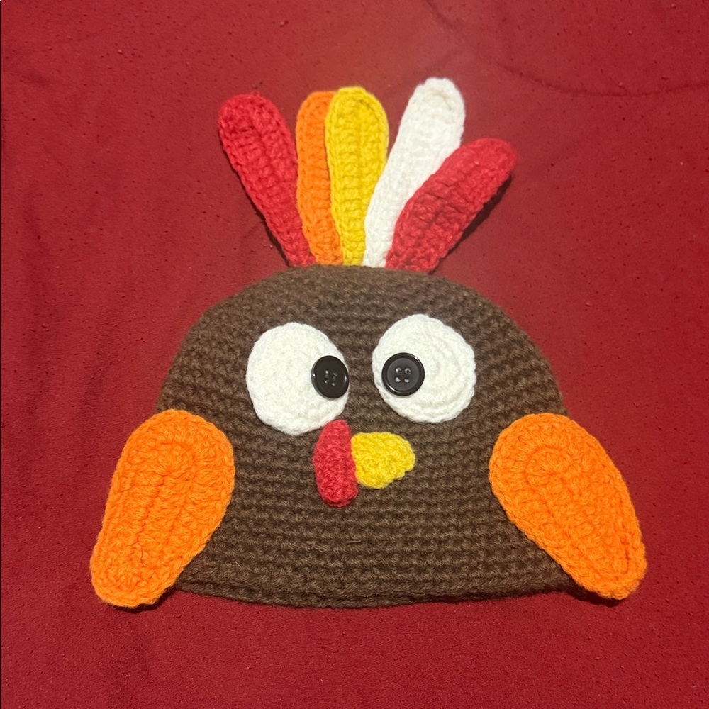 Colorful Turkey Knit Hat for Kids